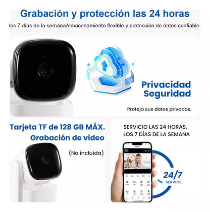 Cámara Domo WiFi 2MP Full HD con Visión Nocturna y Audio Bidireccional