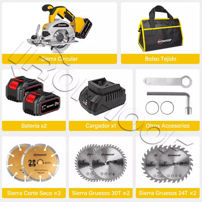 Sierra Circular Eléctrica Inalámbrica de 5" - Potente y Precisa para Cortes Versátiles
