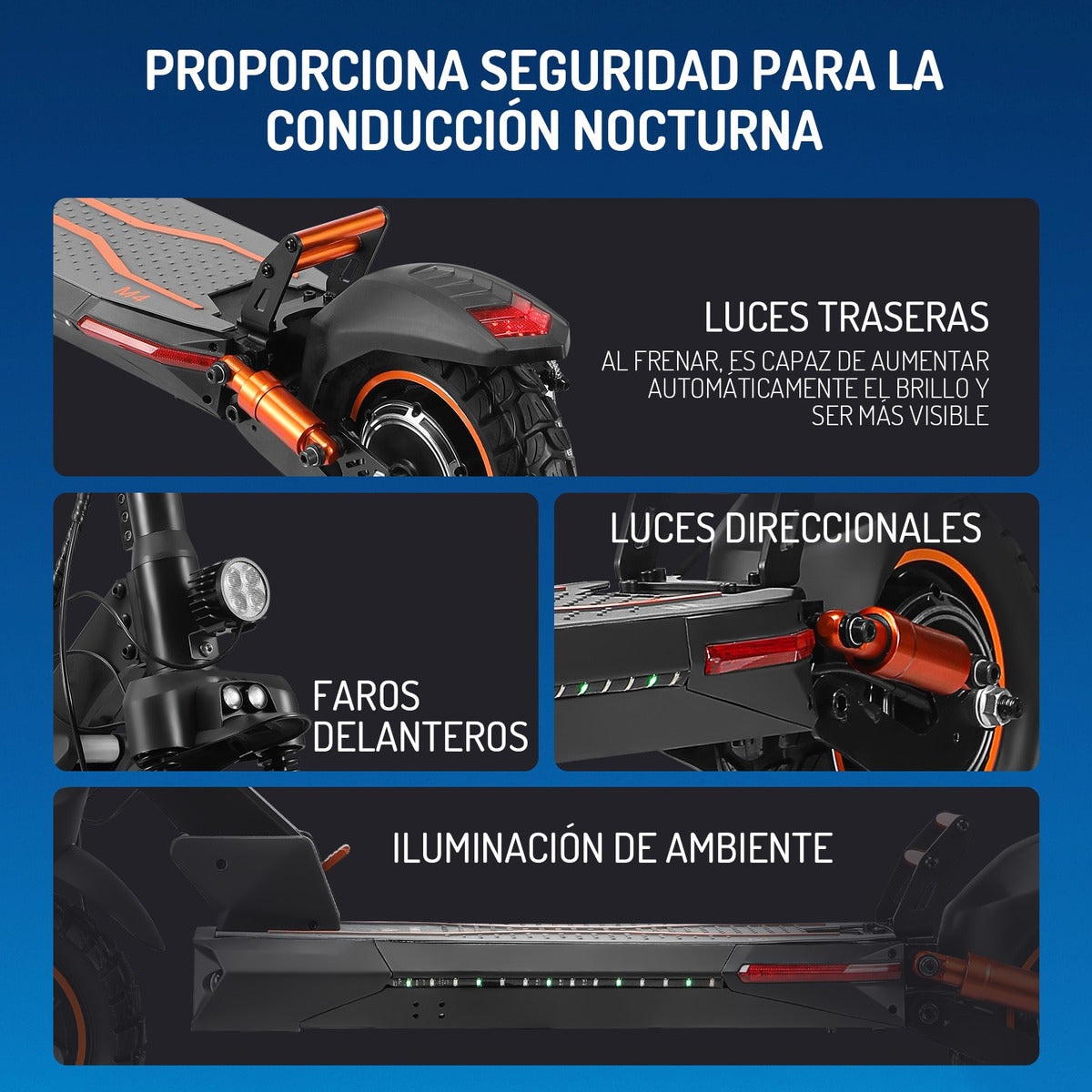 Scooter Eléctrico Plegable M4 600W con Autonomía de 30 km y Velocidad de 45 km/h - Metacompras