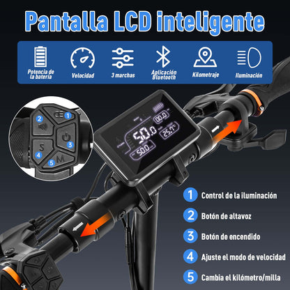 Scooter Eléctrico T4A Honey Whale 600W Plegable, 45km/h y 35km de Autonomía