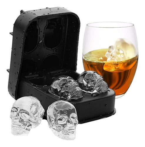 Molde de Silicona para Hielo en Forma de Calavera - Reutilizable y Práctico