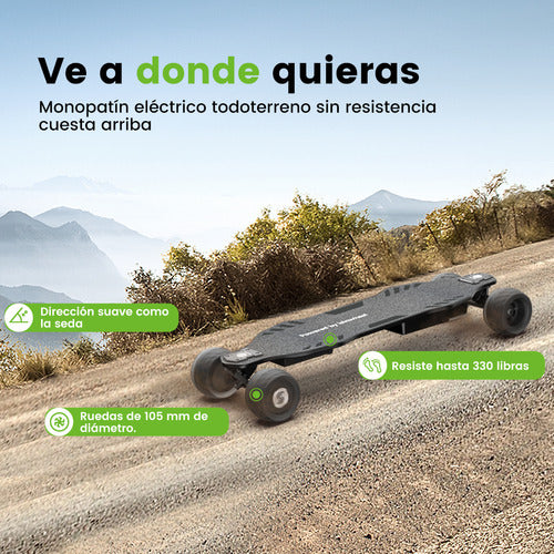 Patineta Eléctrica V8 600W - Velocidad 48 km/h, Carga Rápida, IPX6 - Metacompras