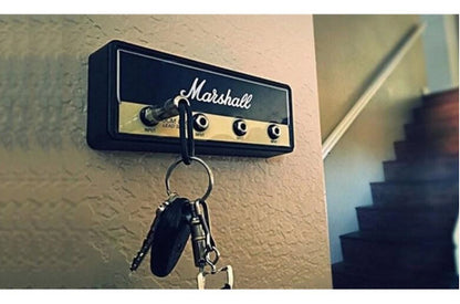Organizador de Llaves de Pared Estilo Amplificador Marshall con Llaveros Rockeros