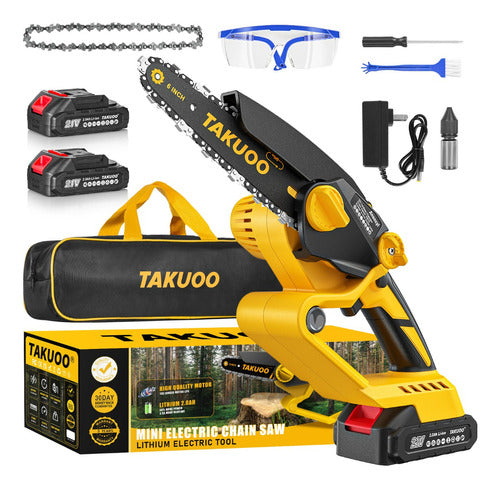 Takuoo 6-inch Cordless Mini Chainsaw - Lightweight and Efficient for Gardening