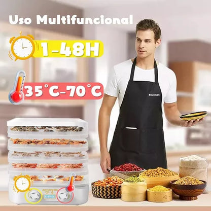 Deshidratador de Alimentos con 5 Bandejas - Secado Eficiente y Saludable - Metacompras