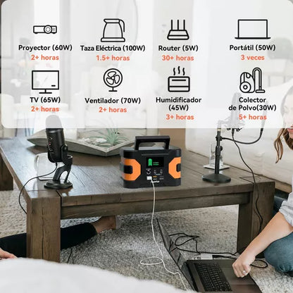 Generador Solar Eléctrico Portátil 150W - Energía Segura para Equipos en Cualquier Lugar