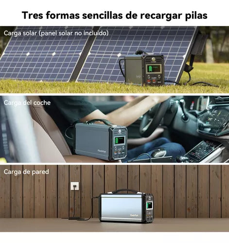 Banco De Energía Flashfish G300 De 300 W/222 Wh Generador Solar Eléctrico