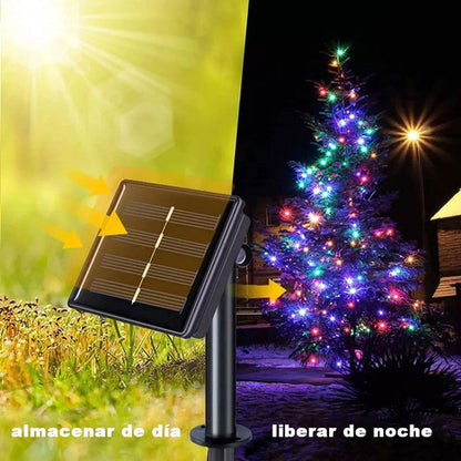 Paquete de 2 Series de Luces Solares LED de 32 metros – Iluminación Automática y Resistente al Agua - Metacompras