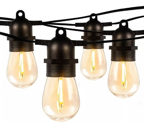 Guirnalda de Luces LED para Exterior 10m - Impermeables y Con Regulador de Brillo - Metacompras