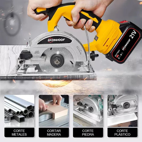 Sierra Circular Eléctrica Inalámbrica de 5" - Potente y Precisa para Cortes Versátiles - Metacompras