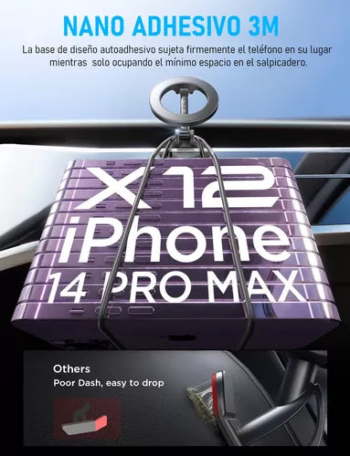 Soporte Magnético Giratorio 360 para Celular en Auto - Fijación Ultraestable