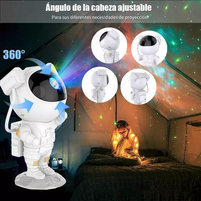 Proyector De Estrella Galaxia Astronautas Lampara De Noche - Metacompras