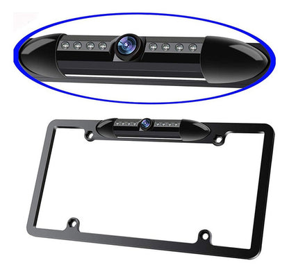 Cámara Reversa de Auto con Visión Nocturna y 8 Luces LED – Impermeable y Ultra Gran Angular