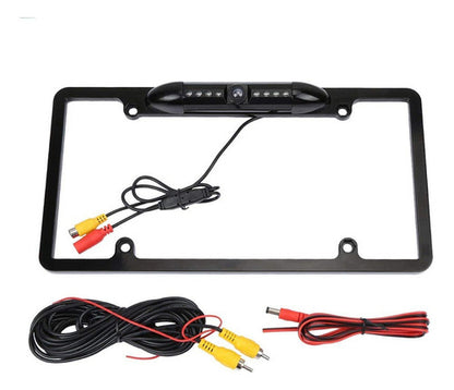 Cámara Reversa de Auto con Visión Nocturna y 8 Luces LED – Impermeable y Ultra Gran Angular