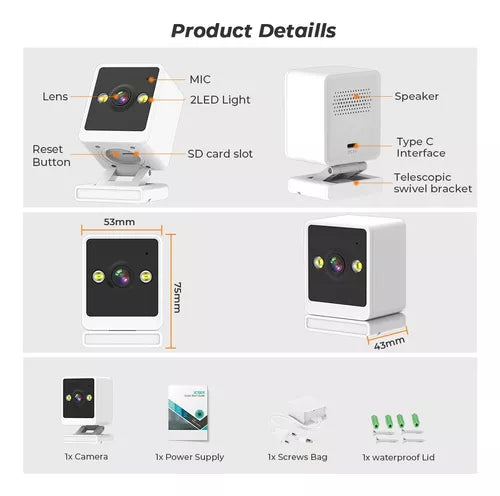 Mini Cámara Espía Anberx Wifi Hd 1080p Con Visión Nocturna - Metacompras