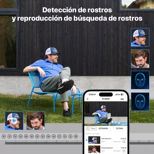 Kit de Videovigilancia H.view HV-84AHD5001: 4 Cámaras 5MP, DVR 1TB, Acceso Remoto, Resistente al Agua