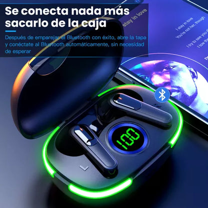 Reloj Smartwatch Inteligente Bluetooth con Audífonos y Carga Rápida - Impermeable y Saludable