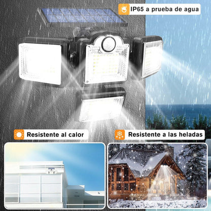 Lámpara Solar LED 192 en Jardín - Iluminación Inteligente y Resistente al Agua