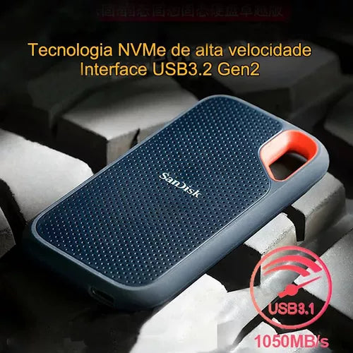Disco Duro SSD Portátil Sandisk 2TB – Alta Velocidad y Resistencia Inquebrantable - Metacompras