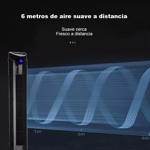 Ventilador de Torre Silencioso con 3 Velocidades y Temporizador - Metacompras