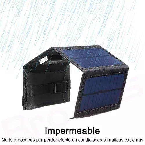 Cargador Solar Portatil Plegable De Panel 20w Puertos Usb - Metacompras