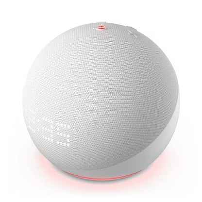 Asistente Virtual Amazon Echo Dot 5ta Gen Con Reloj Blanco - Metacompras