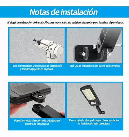 Lampara Led Solar Suburbana Exterior Luminaria - Metacompras