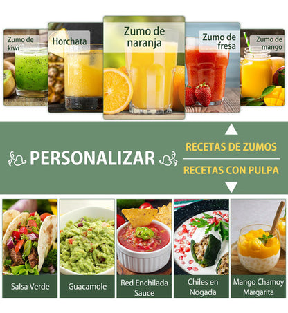 Extractor de Jugos 2L de Alta Velocidad con Cuchillas de Acero Inoxidable