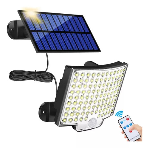 Lámpara Solar Exterior Jardín Pared Sensor Luz 106 Led - Metacompras