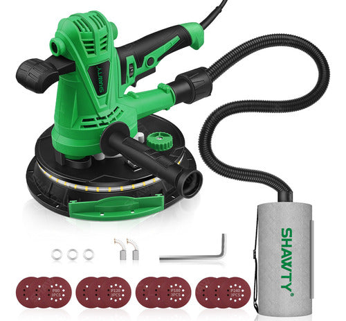 Lijadora De Pared Seca Orbital Pulidora 1500w 215mm Shawty