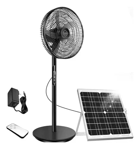 Ventilador Solar Recargable Con Control Remoto