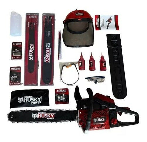20" 52cc 2.5HP Gasoline Chainsaw + Accessories - Efficient and Easy to Handle