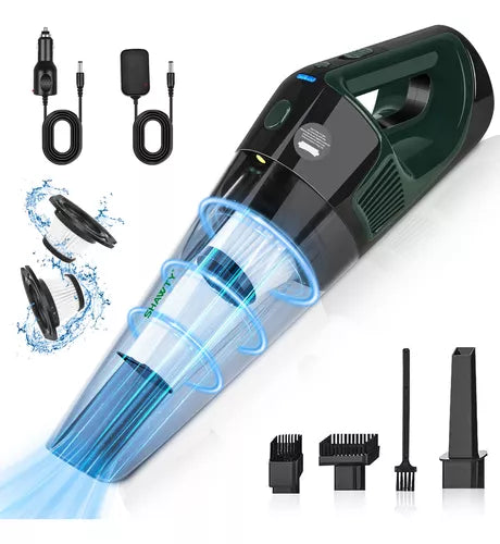 Aspiradora de Mano Inalámbrica 9500PA, Portátil para Auto y Hogar con Luz LED