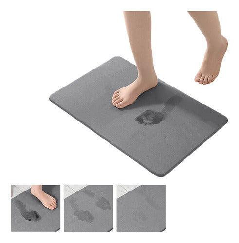 Tapete de Diatomeas Antideslizante 60x39cm - Secado Rápido y Duradero