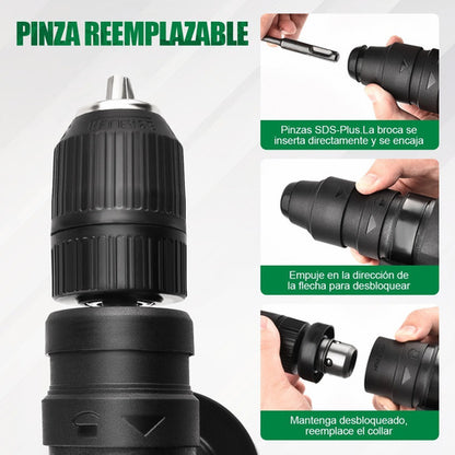 Rotomartillo Perforador SDS-Plus 1050W con Múltiples Modos y Alto Rendimiento