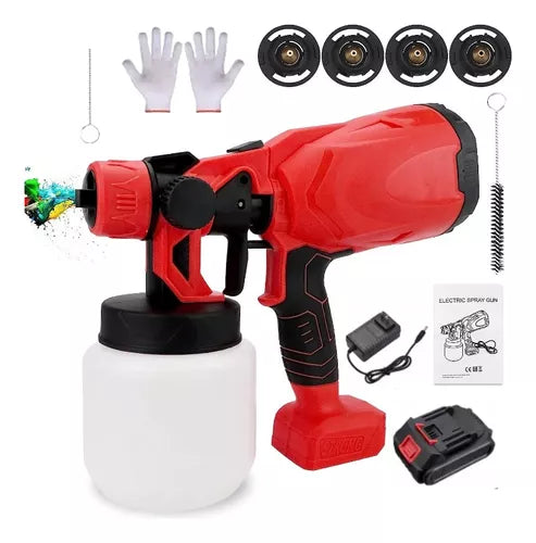 Portatil Pulverizador Pintura Inalámbrico 800ml 21v 550w - Metacompras