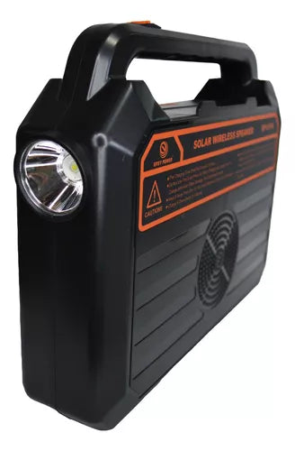 Bocina Radio Solar Bluetooth Con Luz Led Recargable - Metacompras