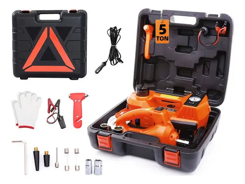 Gato Hidráulico Eléctrico 12v 5 Ton Kit Completo para Automóviles