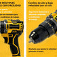 Kit de Atornillador y Taladro Eléctrico Sin Carbones con 350 Nm y 550 W - Potencia y Versatilidad para Proyectos de Bricolaje