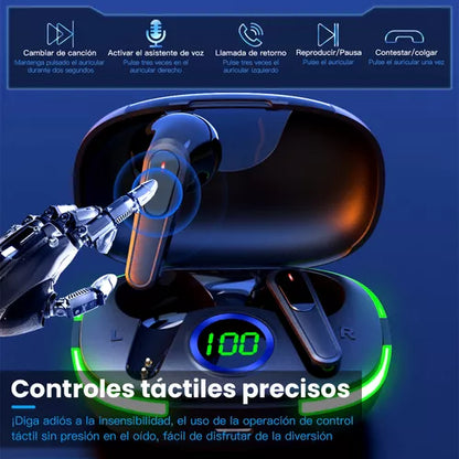 Reloj Smartwatch Inteligente Bluetooth con Audífonos y Carga Rápida - Impermeable y Saludable