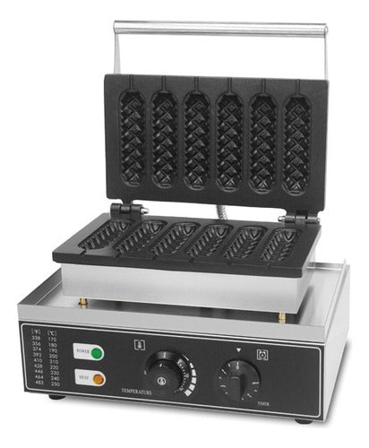 Máquina Profesional para Hacer Gofres de Piruleta - Acero Inoxidable Durable