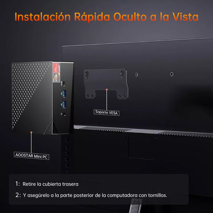 Mini PC ACEMAGICIAN Ryzen 7 5700U, 32GB RAM, 512GB, Rendimiento para Juegos
