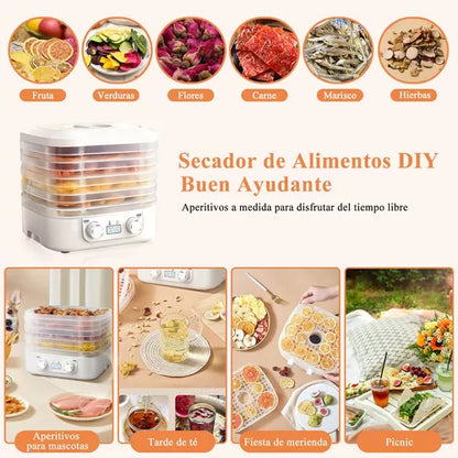 Deshidratador de Alimentos con 5 Bandejas - Secado Eficiente y Saludable - Metacompras