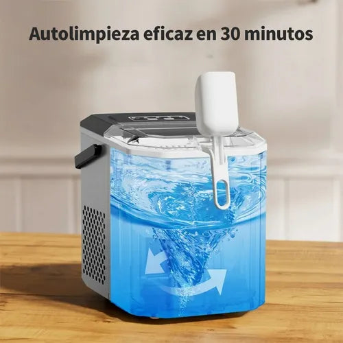 Máquina Profesional para Hacer Hielos 12kg/día - Autolimpieza Portátil