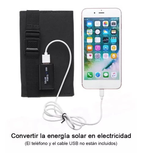 Cargador Solar Portatil Plegable De Panel 20w Puertos Usb - Metacompras