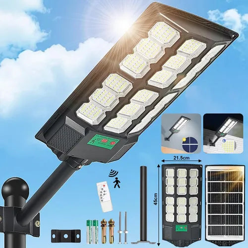 Lámpara Solar LED Exterior para Jardín, Luminaria 1200W Eficiente