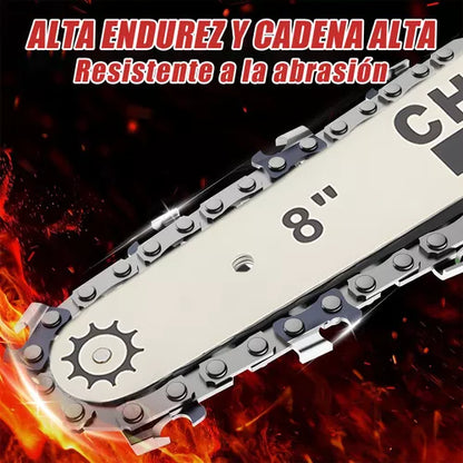 Motosierra Eléctrica Inalámbrica 8'' - Ligera y Potente con Batería de Larga Duración