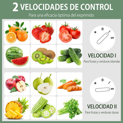 Extractor de Jugos 2L de Alta Velocidad con Cuchillas de Acero Inoxidable