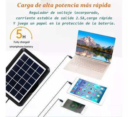 Panel Solar Cargador Portatil 3w Celular Usb - Metacompras