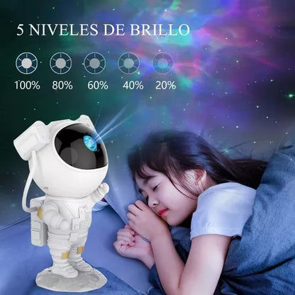 Proyector De Estrella Galaxia Astronautas Lampara De Noche - Metacompras